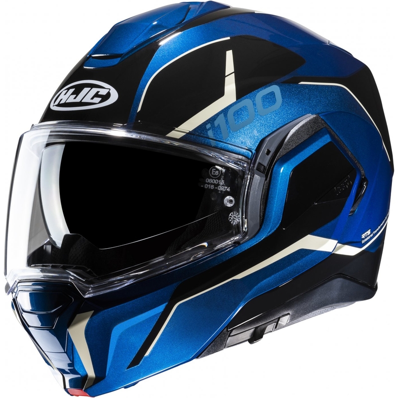 HJC i100 Lorix MC2 schwarz-weiß-blauer Motorradhelm zum Aufklappen