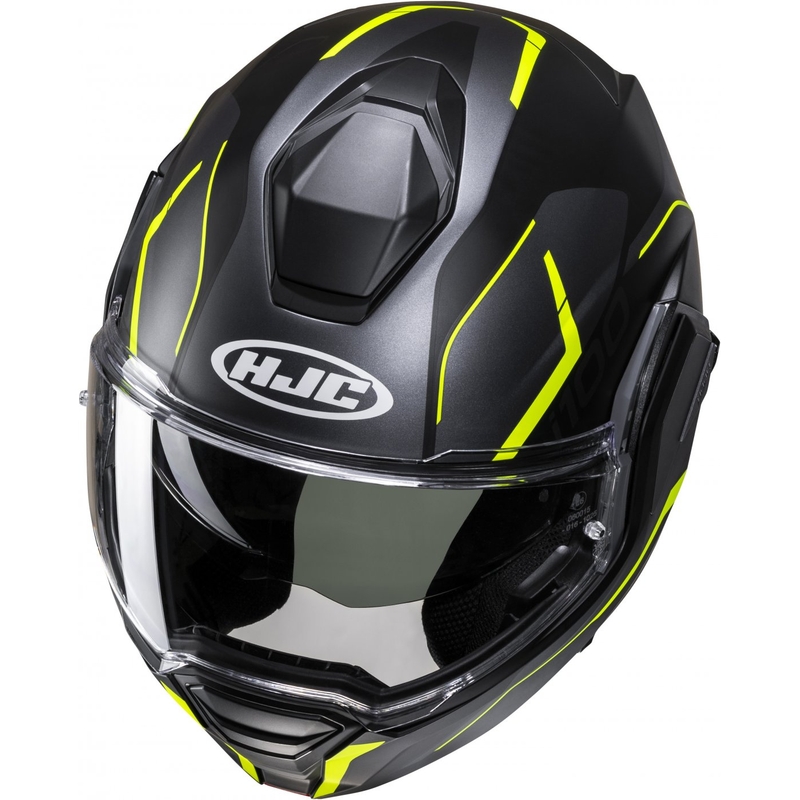 HJC i100 Lorix MC3HSF schwarz-grau-gelber Motorrad-Klapphelm