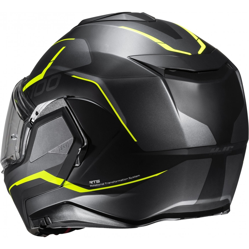 HJC i100 Lorix MC3HSF schwarz-grau-gelber Motorrad-Klapphelm