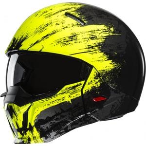 Offener Helm mit Maske HJC i20 Furia MC3H schwarz-fluo gelb