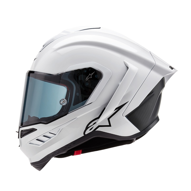 Integrierter Motorradhelm Alpinestars Supertech R-10 Solid Carbonweiß matt