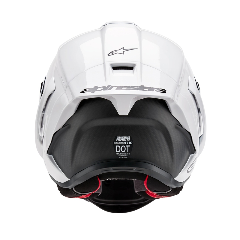 Integrierter Motorradhelm Alpinestars Supertech R-10 Solid Carbonweiß matt
