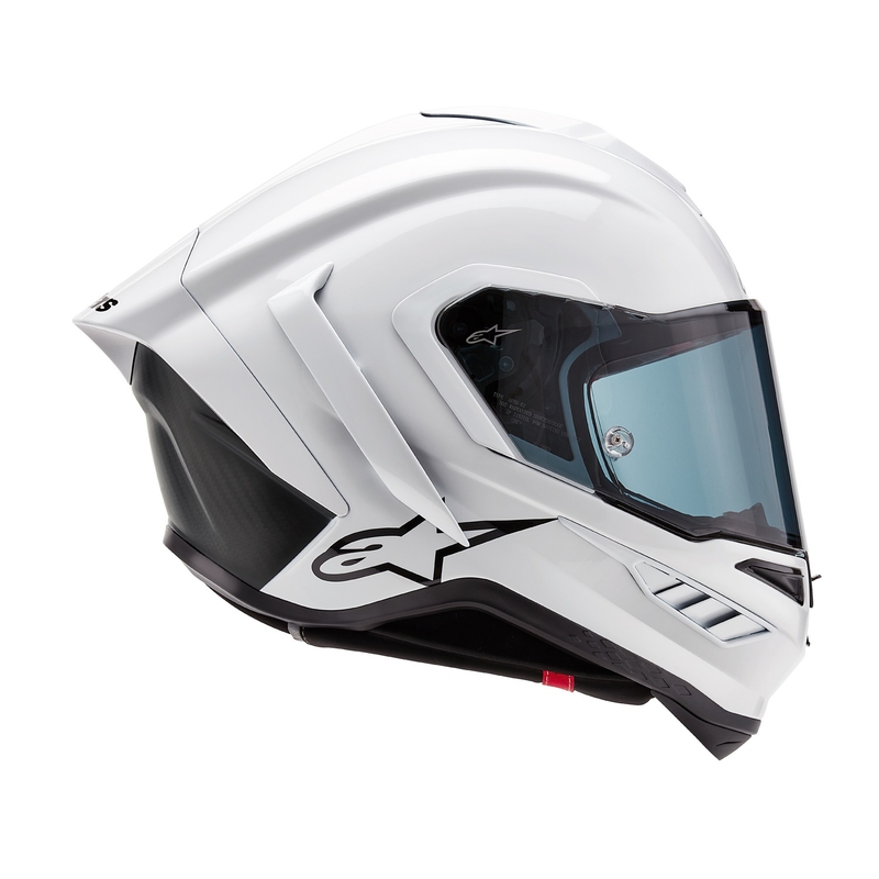 Integrierter Motorradhelm Alpinestars Supertech R-10 Solid Carbonweiß matt