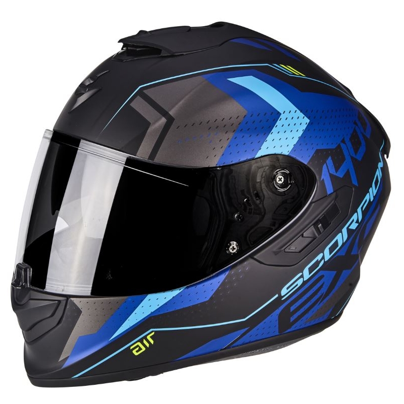 Integral Motorradhelm Scorpion Exo-1400 Air T-shirt schwarz-blau