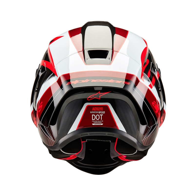Alpinestars Supertech R-10 Team Carbon rot und weiß Integral Motorradhelm