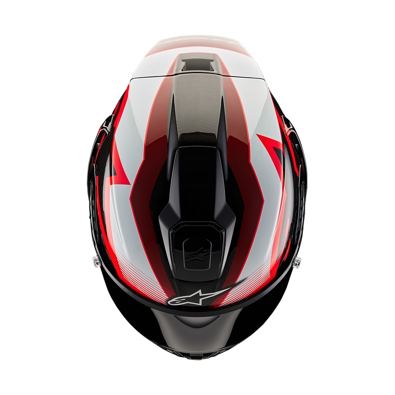 Alpinestars Supertech R-10 Team Carbon rot und weiß Integral Motorradhelm