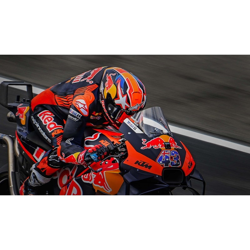 Integralhelm für Motorrad Alpinestars Supertech R-10 Team Carbon Fluo Rot-Blau-Weiß Matt