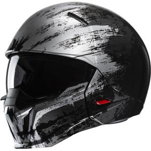 Offener Helm mit Maske HJC i20 Furia MC5 schwarz-grau