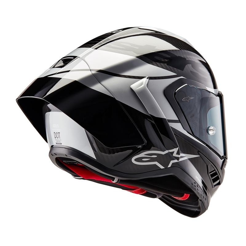 Alpinestars Supertech R-10 Element Carbon Integralhelm Motorrad silber-schwarz