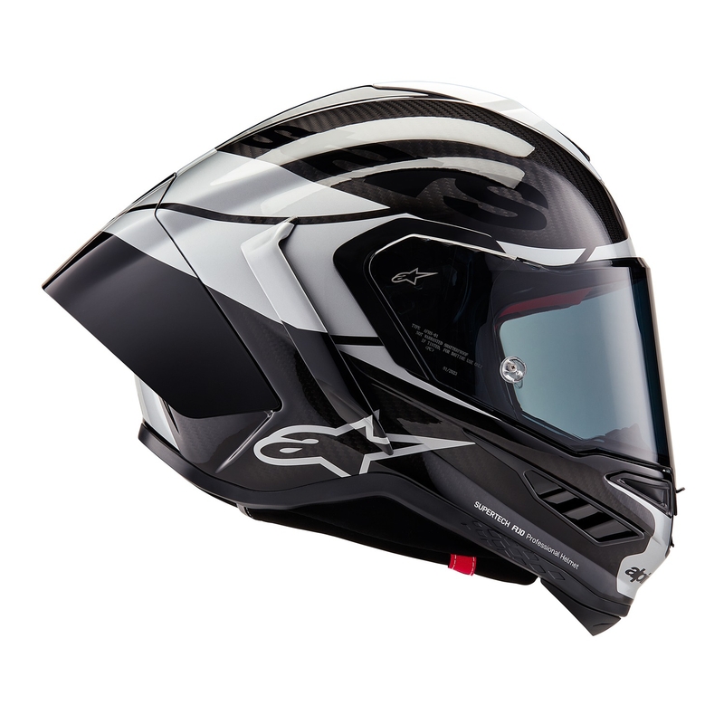 Alpinestars Supertech R-10 Element Carbon Integralhelm Motorrad silber-schwarz
