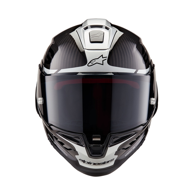Alpinestars Supertech R-10 Element Carbon Integralhelm Motorrad silber-schwarz