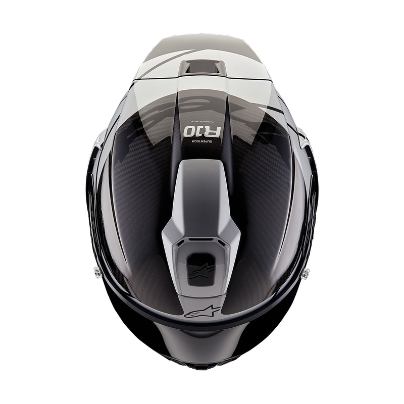 Alpinestars Supertech R-10 Element Carbon Integralhelm Motorrad silber-schwarz