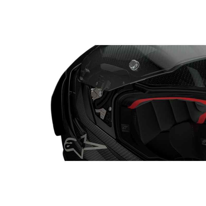 Alpinestars Supertech R-10 Element Carbon Integralhelm Motorrad silber-schwarz