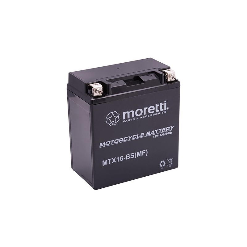 Moretti MTX16-BS wartungsfreie Gel-Batterie, 12V 14Ah