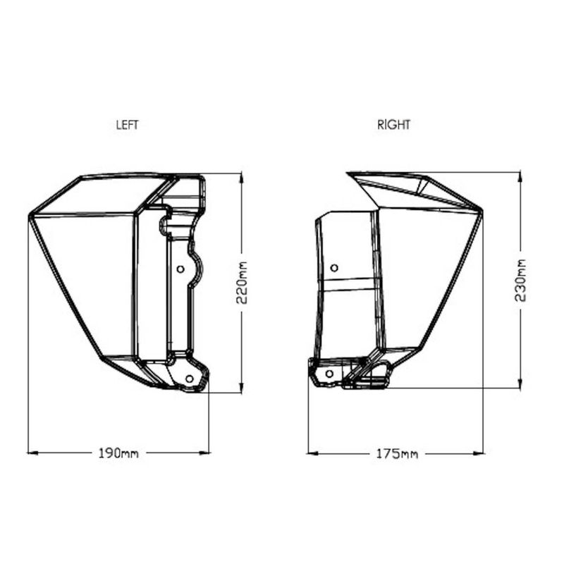 Radiator side panels PUIG carbon look