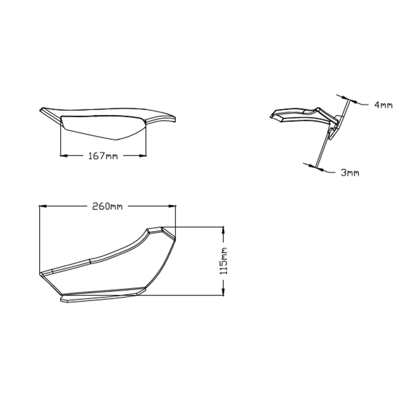 Seiten Spoiler PUIG DOWNFORCE rot