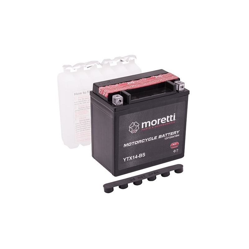 Wartungsfreie Motorradbatterie Moretti MTX14-BS, 12V 12Ah Ausverkauf