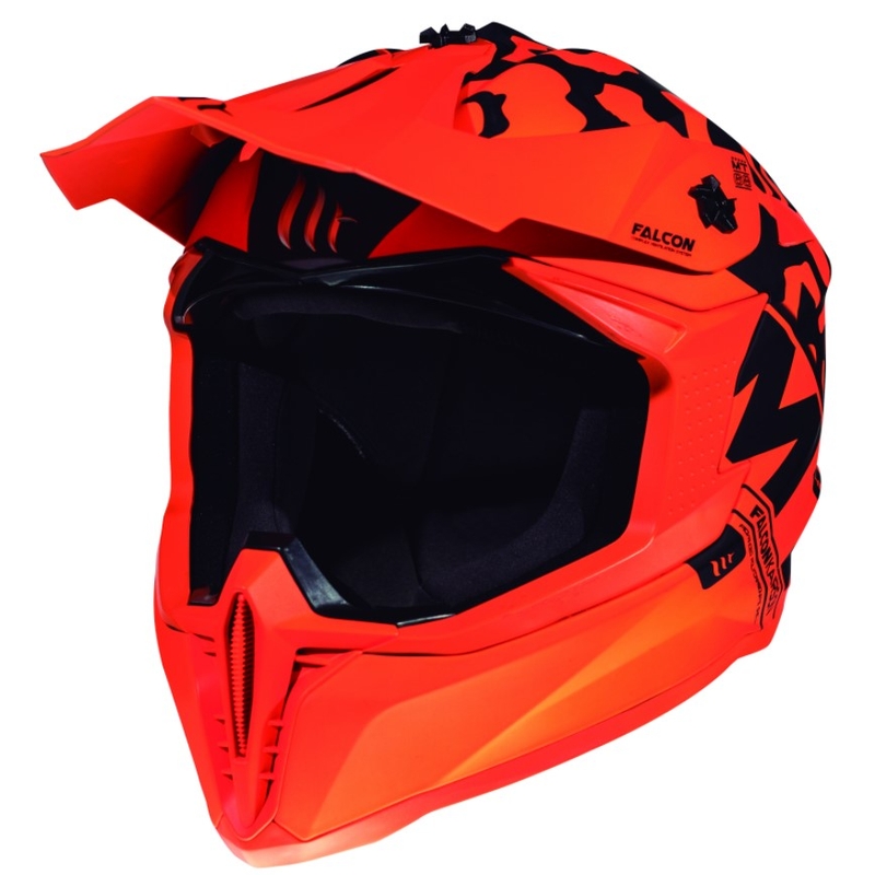 Motocross Helm MT Falcon Karson fluo orange matt
