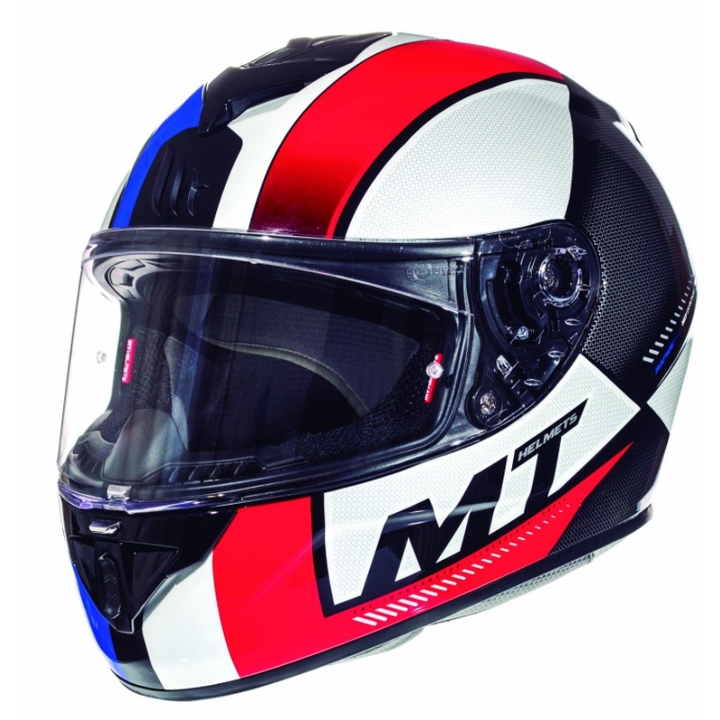 MT Rapide Overtake Integral Motorradhelm weiß-rot-blau