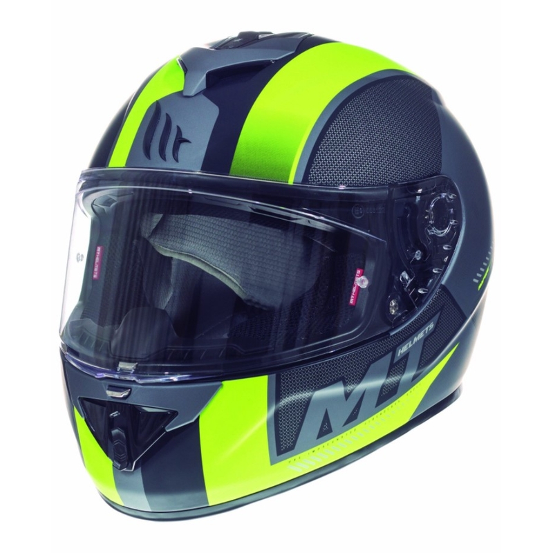 MT Rapide Overtake Integral Motorradhelm schwarz matt-fluo gelb