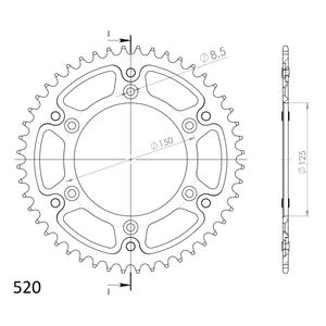 Kettenrad SUPERSPROX STEALTH RST-990:48-GLD gold 48T, 520