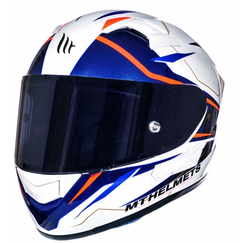 MT Kre Intrepid SV Integral Motorradhelm weiß-fluorrot