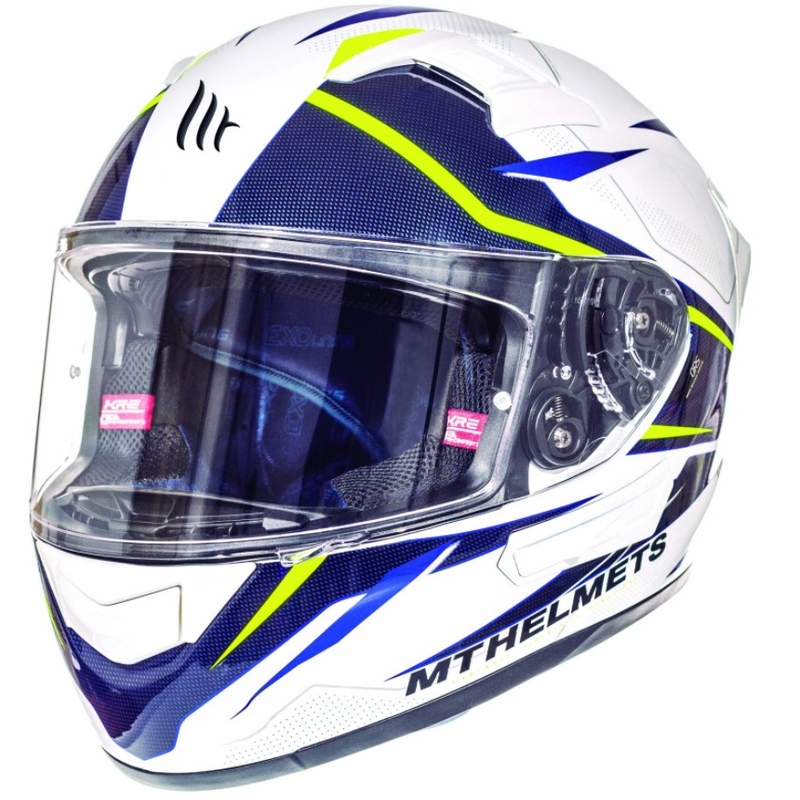 MT Kre Intrepid SV Integral Motorradhelm weiß-fluo gelb