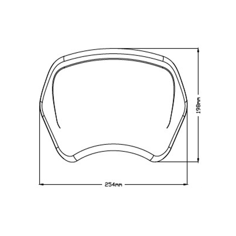 Windschirm PUIG FRONTAL PLATE schwarz matt