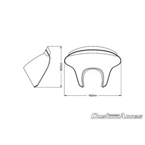 Windschutzscheibe PUIG BATWING SML 21057W clear kurz