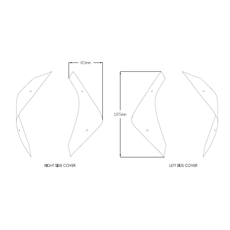 Front deflectors PUIG getönt für HONDA CRF 1100 L Africa Twin 2020-2021