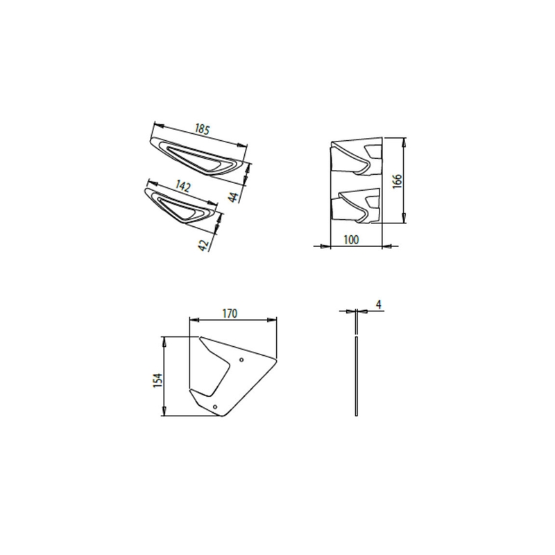 Seiten Spoiler PUIG DOWNFORCE schwarz für YAMAHA MT-09 850 / 890 2017-2020