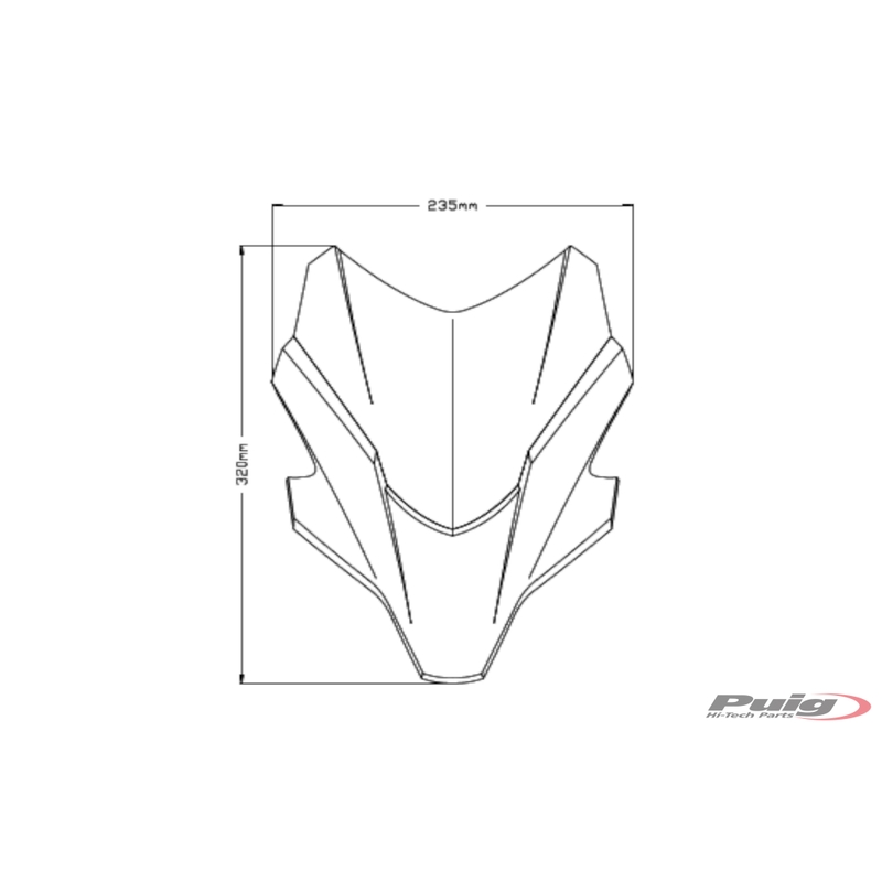 Windschirm PUIG NEW GEN. SPORT rot