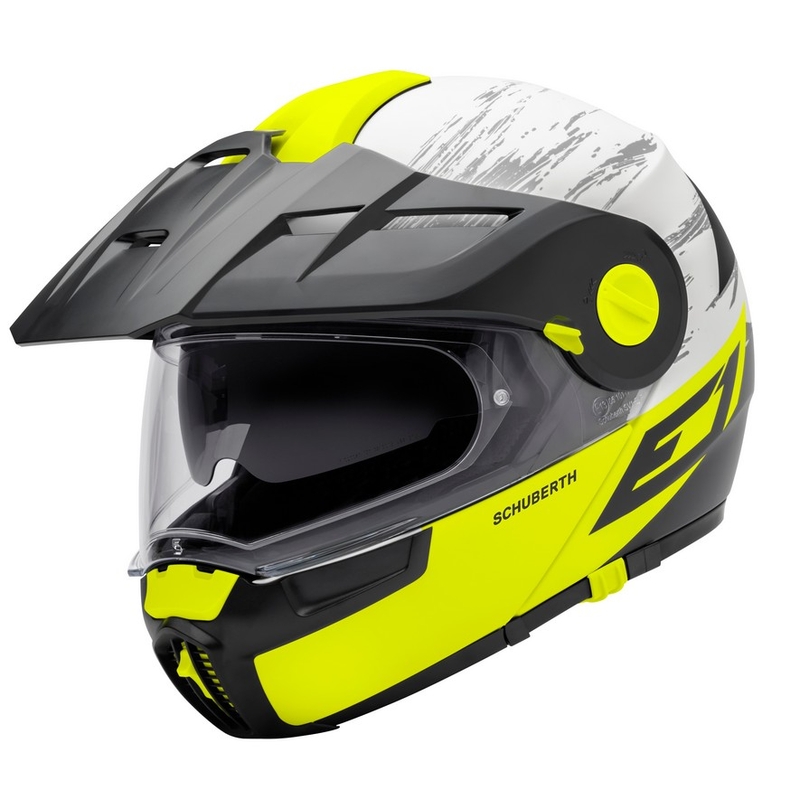 Schuberth E1 fluo gelb Enduro Kipphelm Ausverkauf