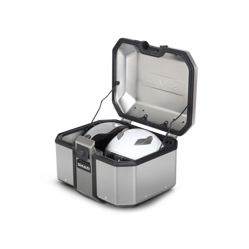 Complete set of aluminum cases SHAD TERRA, 48L topcase + 47L / 47L side cases, including mounting kit and plate SHAD HONDA X-ADV 750