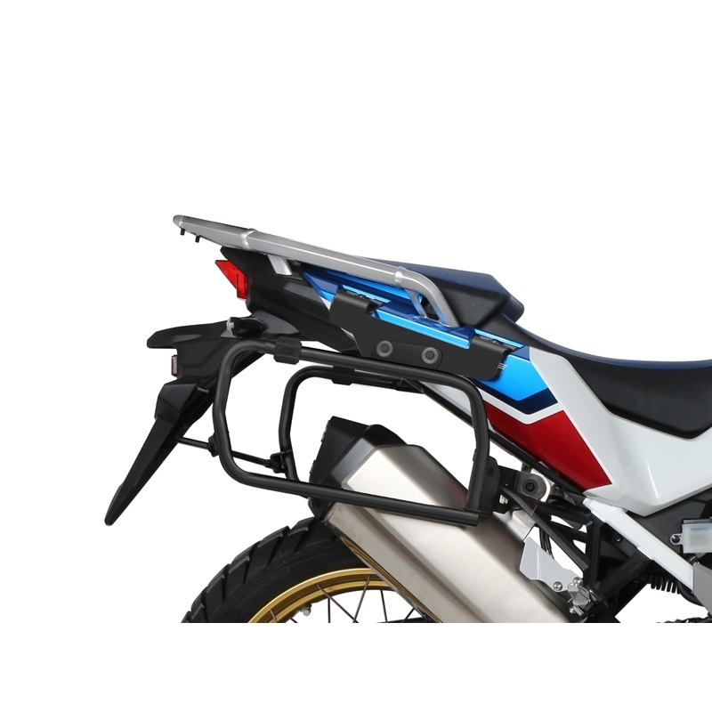 Complete set of black side aluminum cases 36L / 47L SHAD TERRA BLACK including mounting kit SHAD HONDA CRF 1100 Africa Twin
