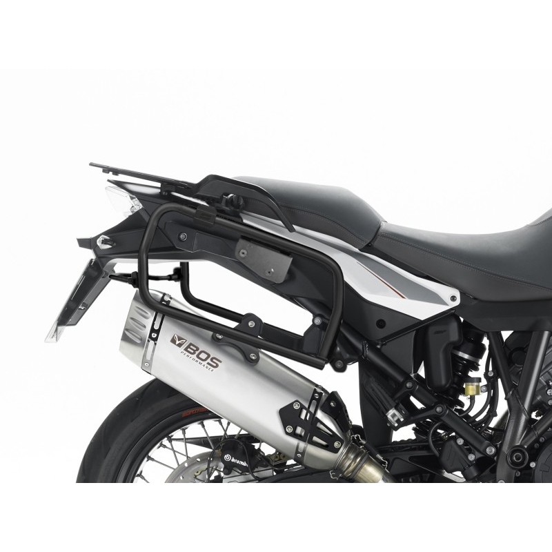 Complete set of black side aluminum cases 36L / 47L SHAD TERRA BLACK including mounting kit SHAD KTM Adventure 1090, 1190,  Super Adventure 1290 (R, S)