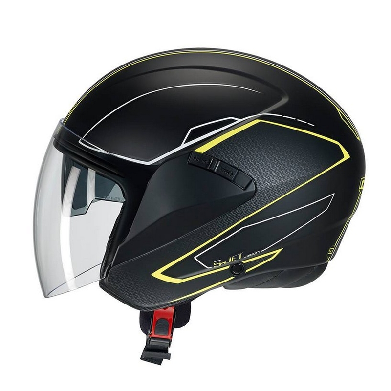 Offener Motorradhelm CMS S-JET Vision schwarz-fluorgelb