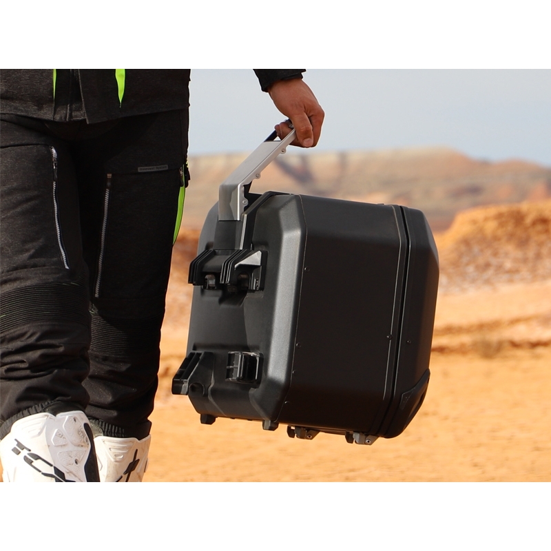 Complete set of black aluminum cases SHAD TERRA, 37L topcase + 36L / 47L side cases, including mounting kit and plate SHAD KTM Super Adventure 1290 (R, S)