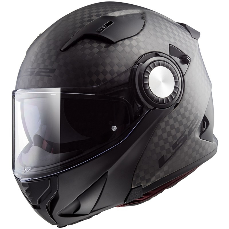 Klappbarer Motorradhelm LS2 FF313 Vortex Solid Carbon Ausverkauf