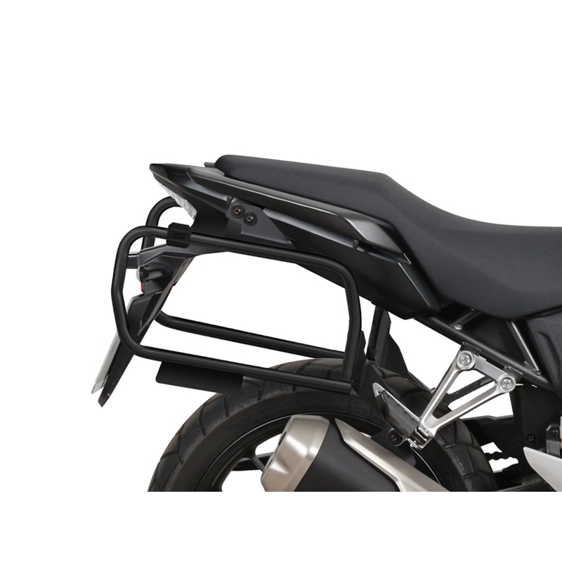 Complete set of aluminum cases SHAD TERRA BLACK, 37L topcase + 36L / 36L side cases, including mounting kit and plate SHAD HONDA CB 500 X