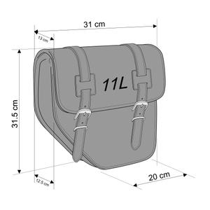Leder-Satteltasche CUSTOMACCES IBIZA APM001N schwarz right, with universal support