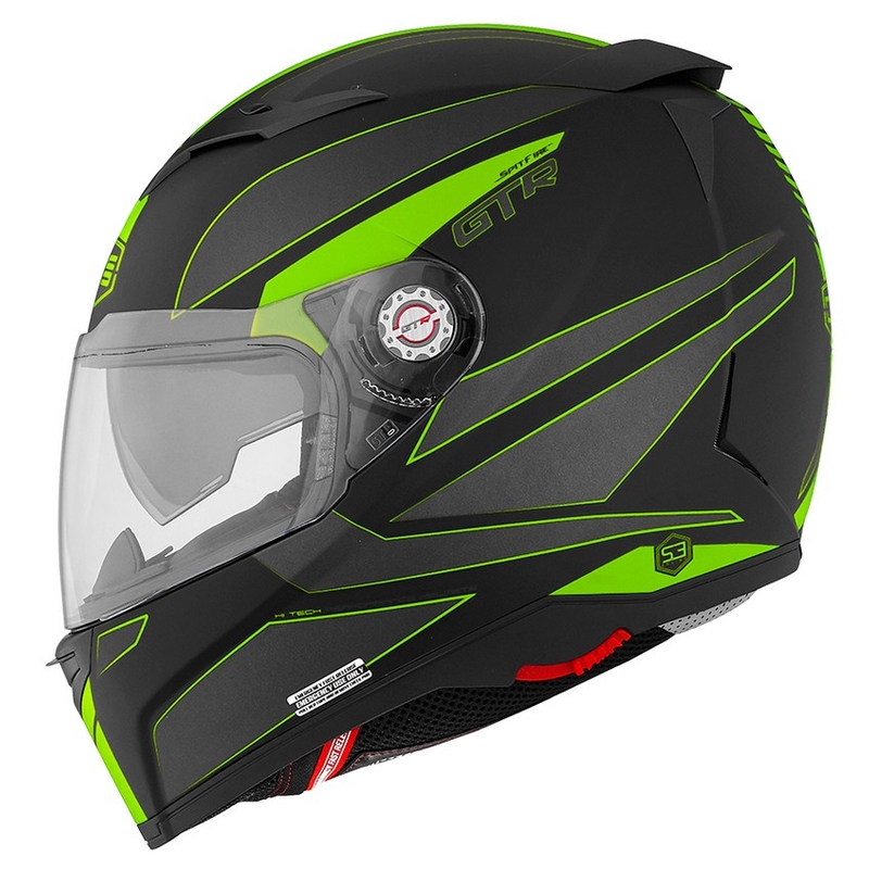 Motorradhelm CMS GTR Spitfire fluo gelb