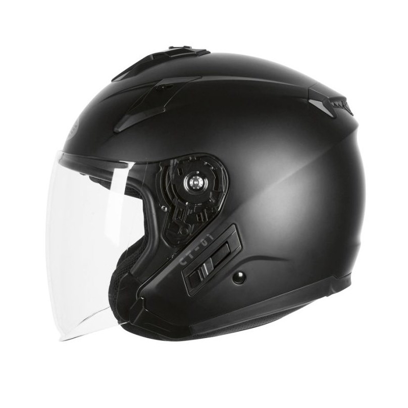Offener Motorradhelm Ozone CT-01 schwarz matt Ausverkauf