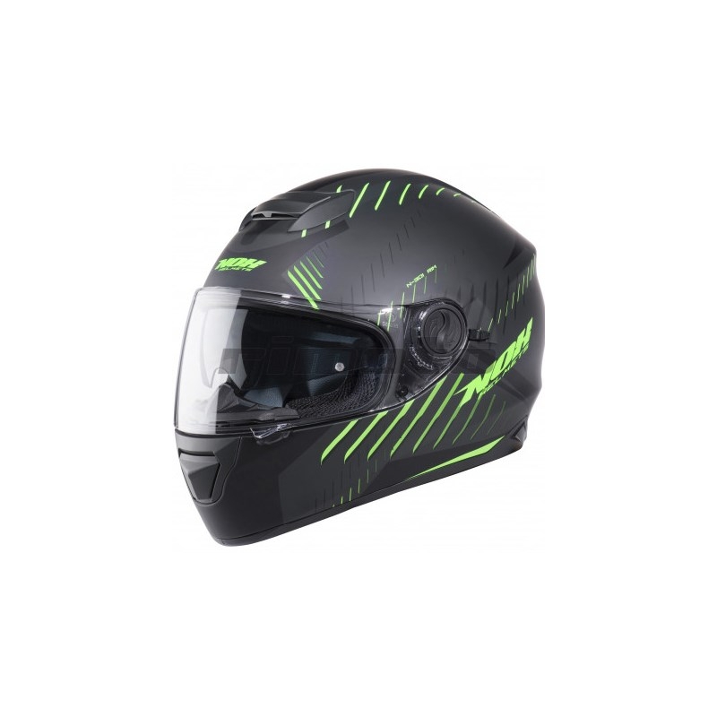 Integralhelm NOX N301 RIM schwarz matt-fluo grün Ausverkauf