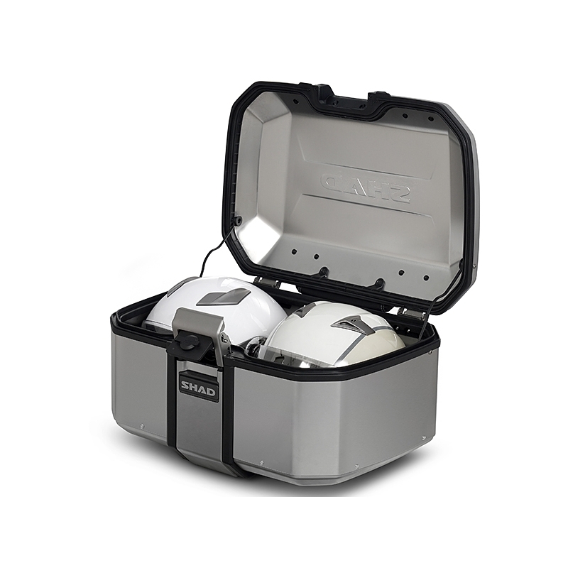 Complete set of aluminum cases SHAD TERRA, 55L topcase + 36L / 47L side cases, including mounting kit and plate SHAD Benelli TRK 502 X 2022 -