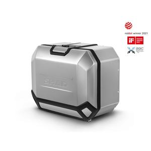 Complete set of aluminum cases SHAD TERRA, 55L topcase + 36L / 47L side cases, including mounting kit and plate SHAD CF Moto 800MT
