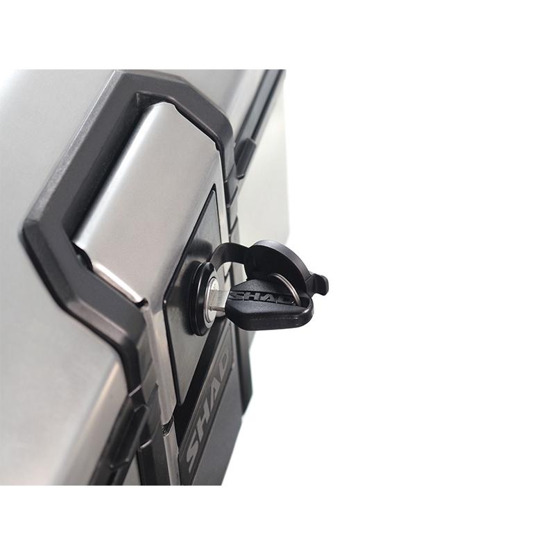 Complete set of aluminum cases SHAD TERRA, 55L topcase + 36L / 47L side cases, including mounting kit and plate SHAD Aprilia Tuareg 660