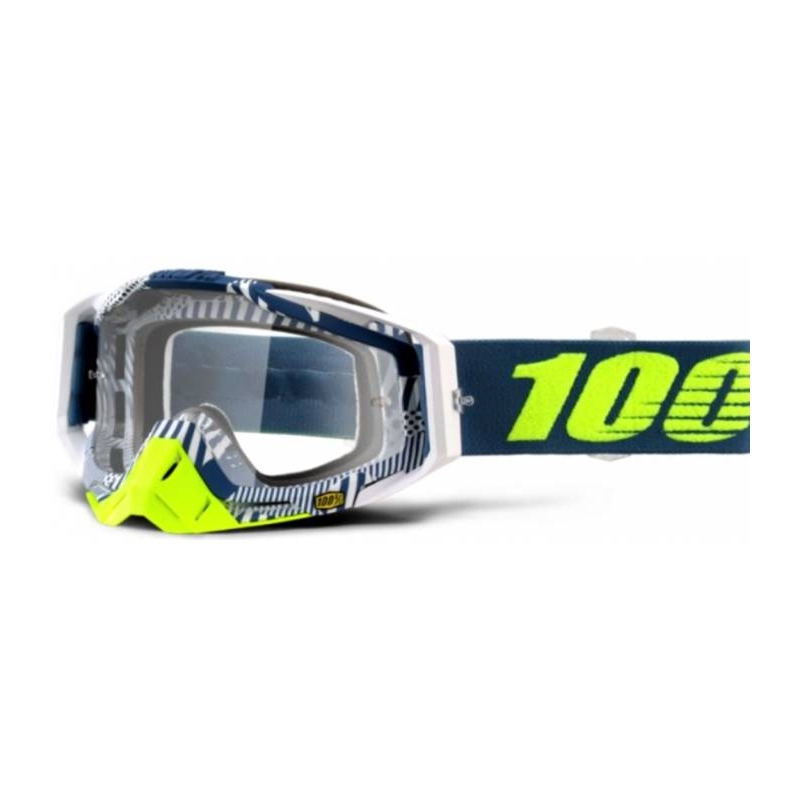 100% Racecraft Eclipse-Schutzbrille (klares Plexiglas)