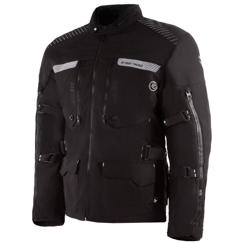 Street Racer All Season Motorradjacke schwarz