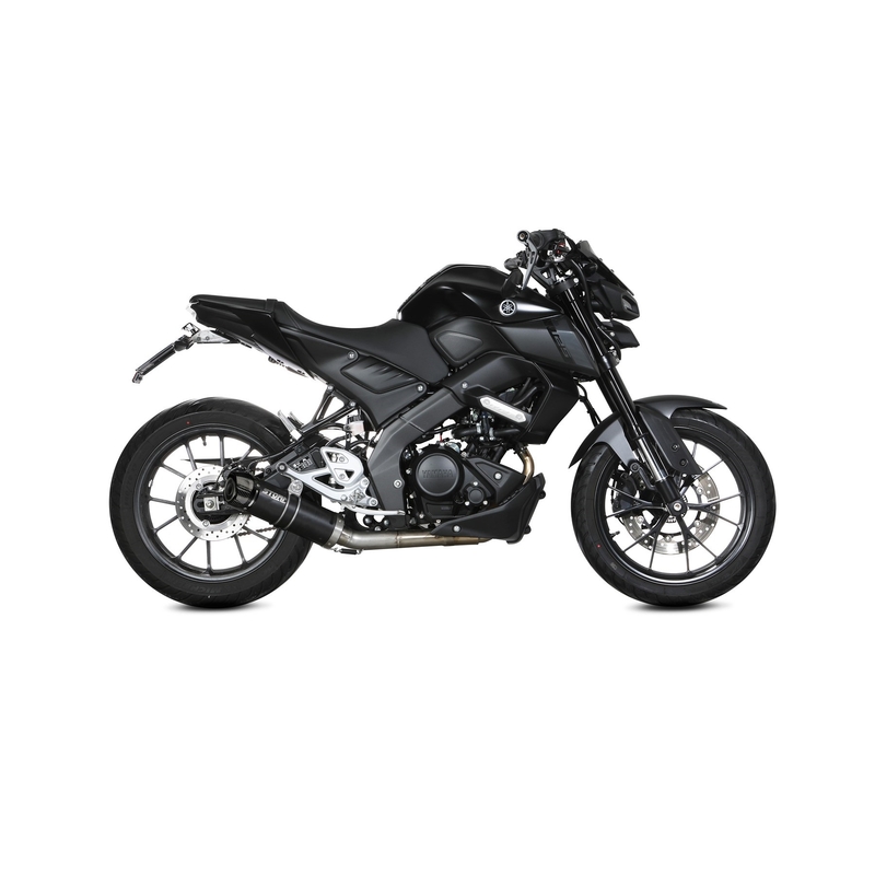 Auspuff komplett 1x1 STORM GP Black with carbon cap für YAMAHA YZF-R 125 2019-2026, YAMAHA MT 125 2015-2024